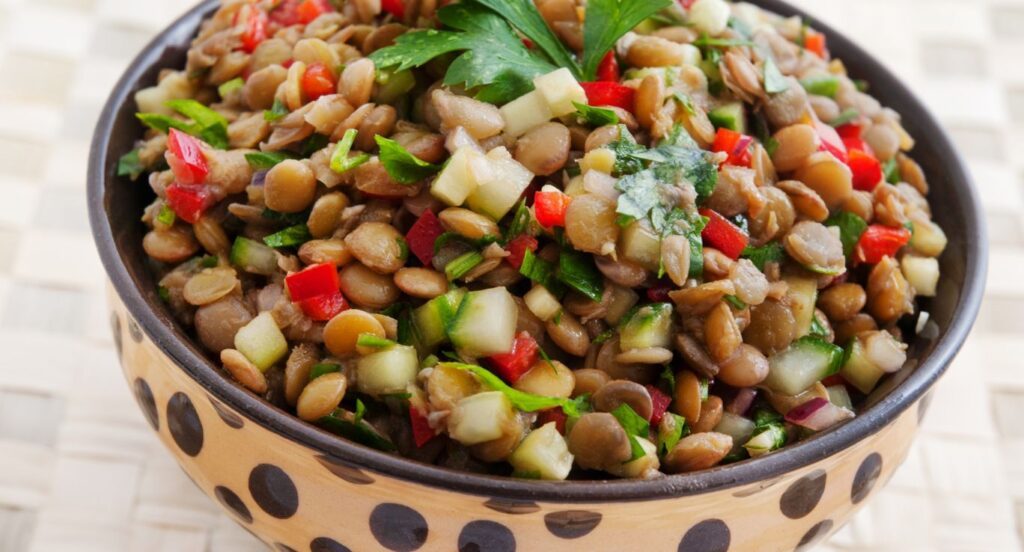 salada de lentilhas à francesa