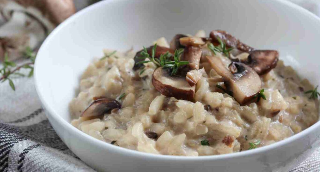 Receita de risoto de cogumelos