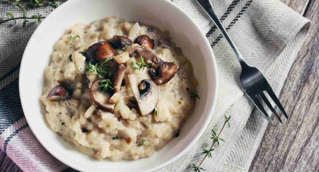 Receita de risoto de cogumelos