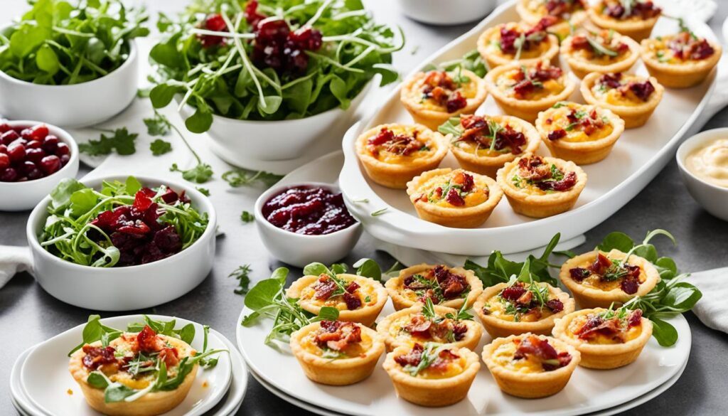 mini quiches servidas